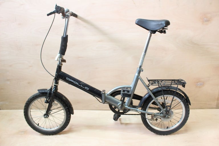 Black compact stowaway folding bike. Good working condition. Shopping. S size