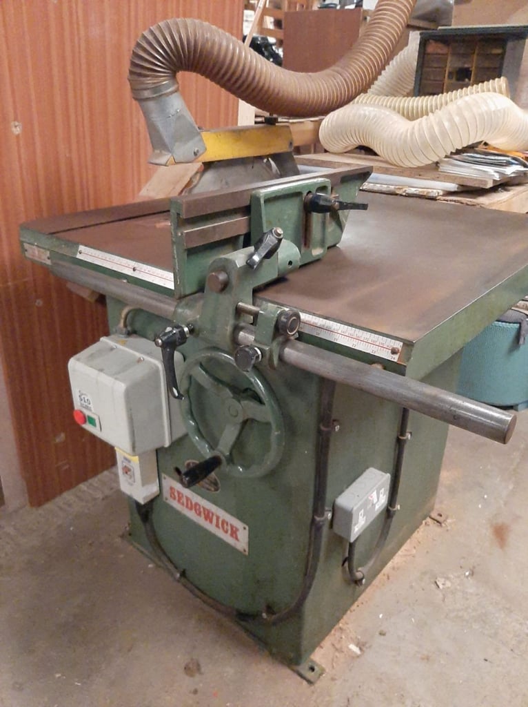 Sedgwick 3 phase table saw 