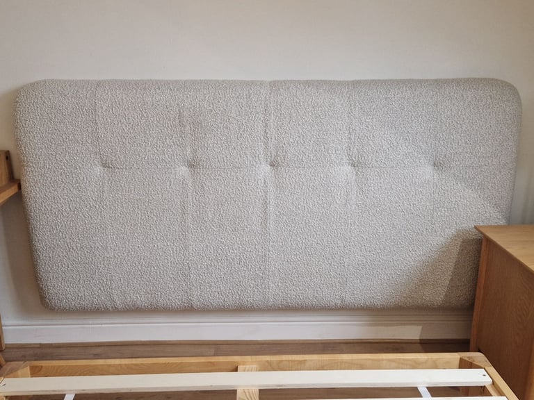 Wall Hung Floating Bespoke Boucle Headboard