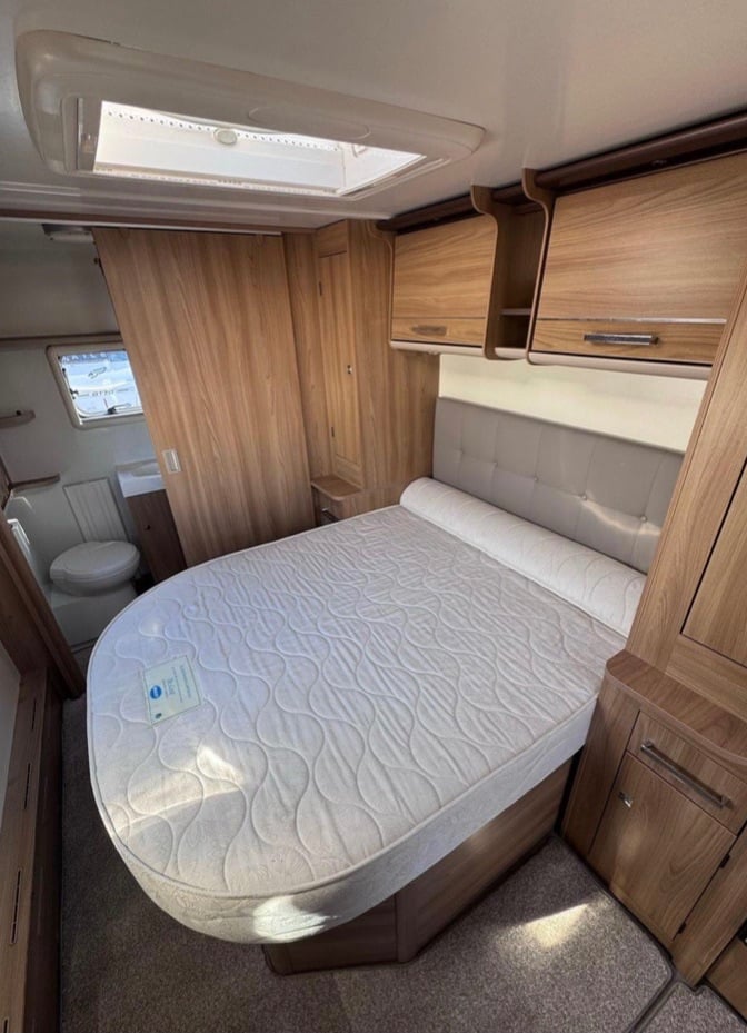 Bailey Unicorn Vigo Touring Caravan Island bed.