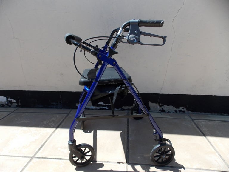 image for Drive Medical R6-23BL Lightweight Aluminium Folding Rollator - Blue