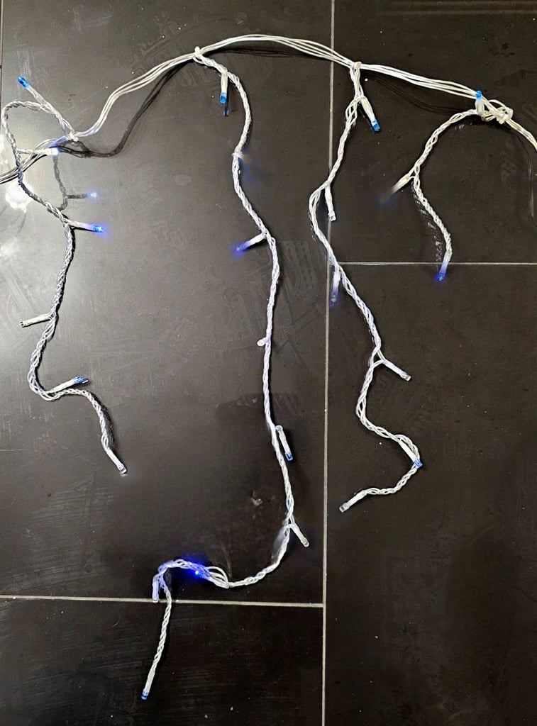 480 Leds Snowing Icicles With Timer Blue & White