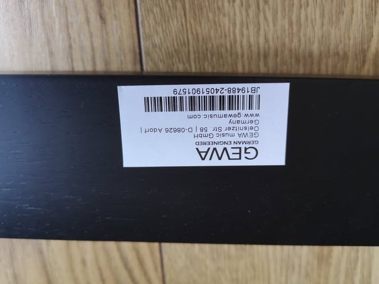 New Gewa Piano keyboard height adjustment Bench Deluxe Black Matte, DPD delivery 7gbp