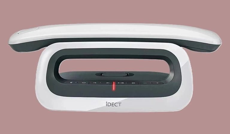 image for White iDECT Cordless Single Telephone with Answering Machine.For spares or repairs. POST OR COLLECT!