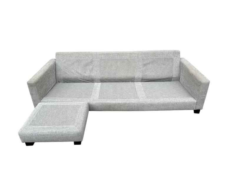 Delivery Available - Grey DFS Corner Sofa