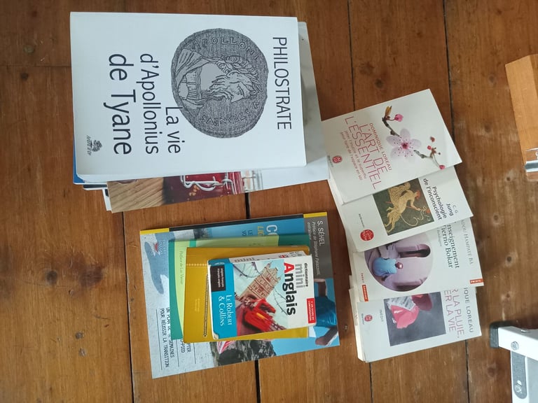 15 Books. Mostly in french. 