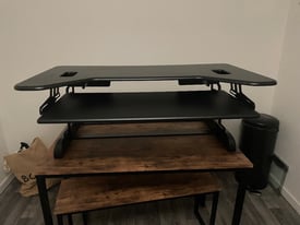 Standing desk- VARIDESK CubePlus 40- Black, like new- COLLECTION ONLY