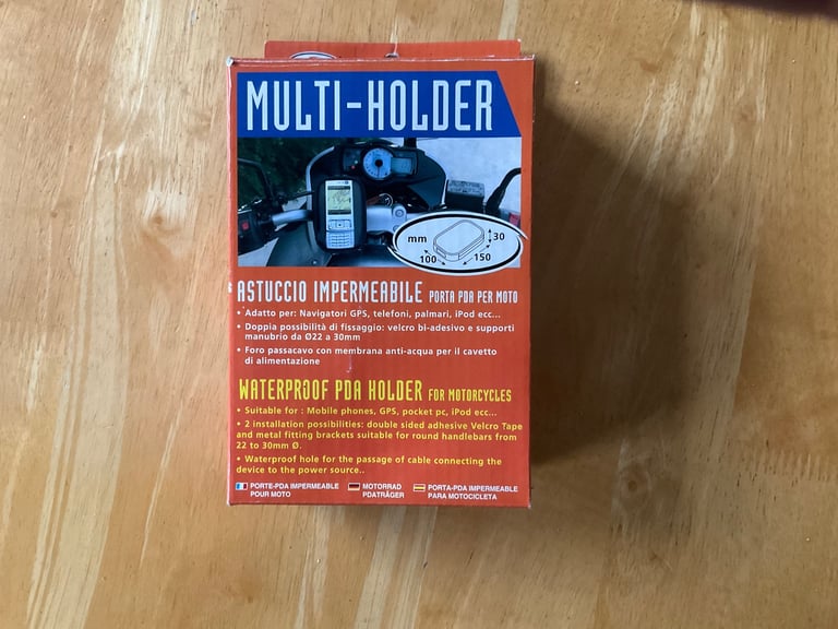 Waterproof mobile phone holder.