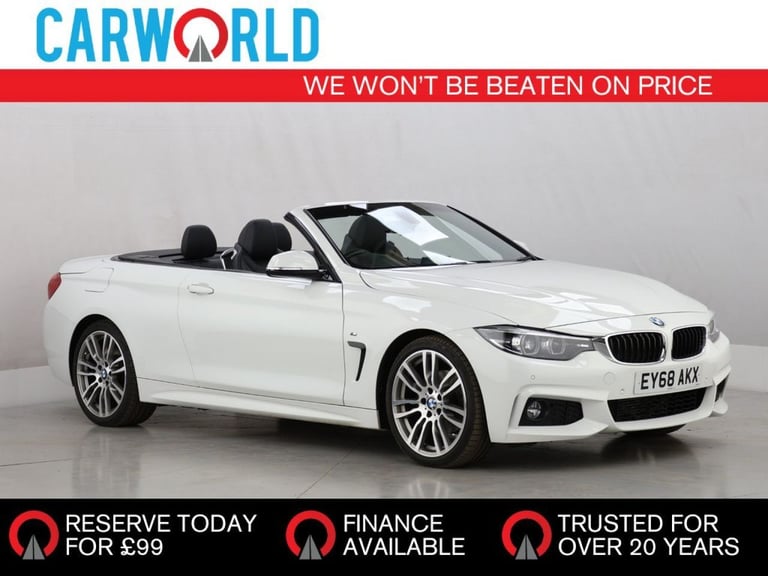 image for 2018 BMW 4 Series 2.0 420d M Sport Convertible 2dr Diesel Auto Euro 6 (s/s) (190 ps) Convertible ...