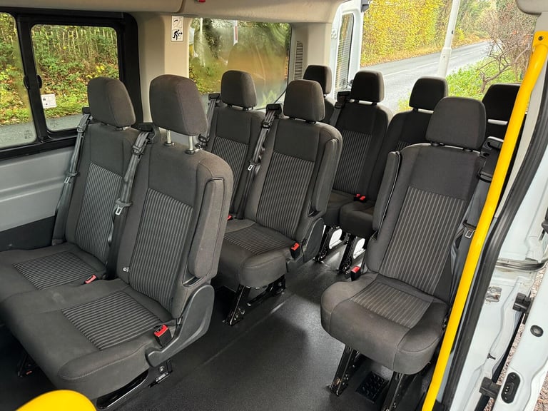 FORD TRANSIT MINIBUS, 12 SEAT TREND, 2.2, WHITE. EU 6 / ULEZ COMP. A/C. INC VAT