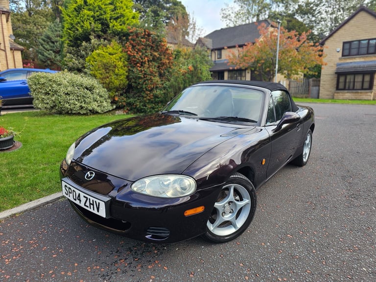 ★MAZDA MX-5 1.8-vvt ★76K! RARE BLACK/PURPLE COLOUR! EXCELLENT EXAMPLE! MX5 ROADSTER 146BHP MK2.5 
