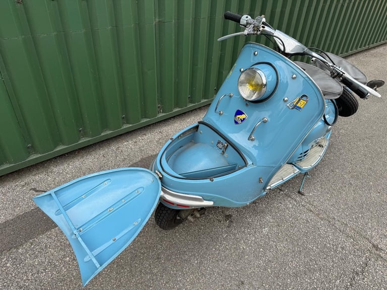 Peugeot S57B Scooter 123cc Blue 1956 Running and Riding Project with V5 