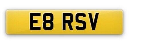 E8 RSV Number plate