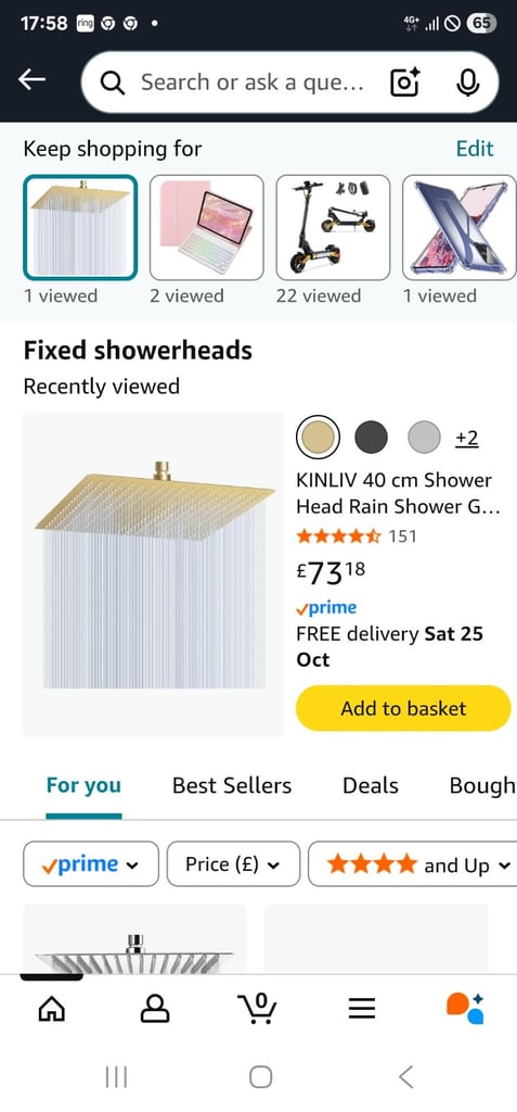 image for Shower head larger metal (brand new)