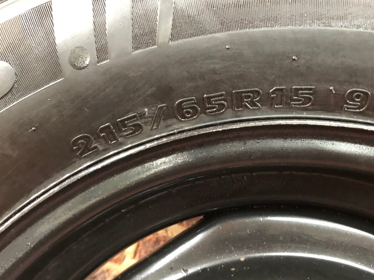 1 x 15” Spare Steel Wheel Ford Mustang Mopar Dodge Plymouth 215/65/15 Tyre