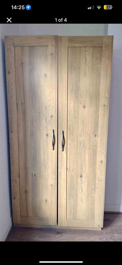 image for Wooden wardrobe with shelves 