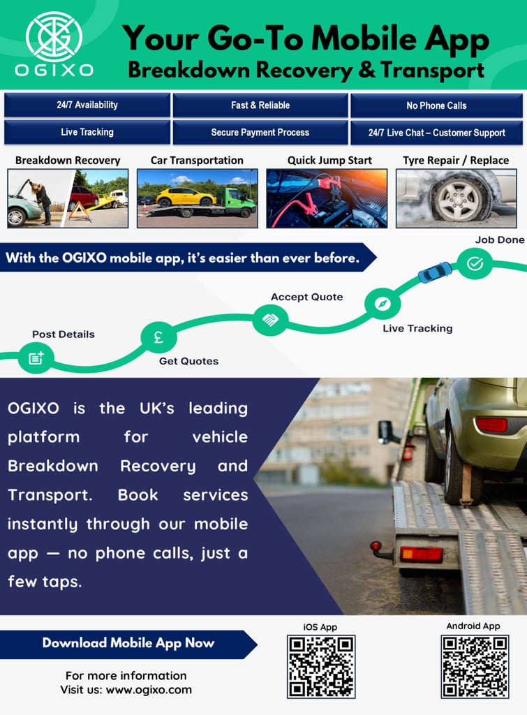 Mobile App for 24/7 Vehicle Breakdown Recovery & Transportation