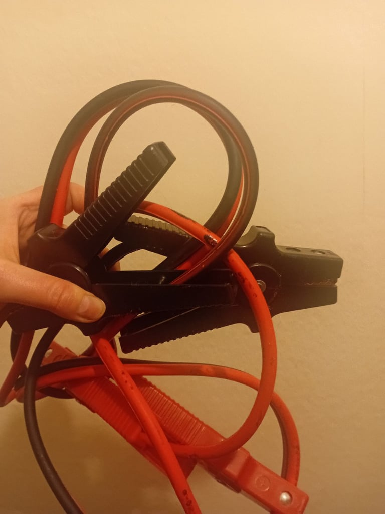 Car jump starter with black bag