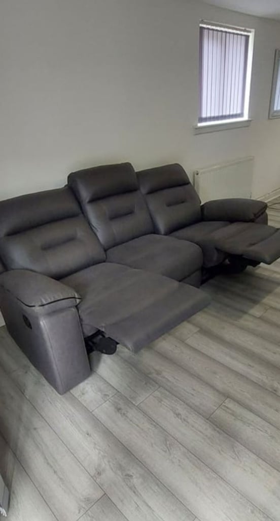3 seater Manual Recliner - Ash Grey