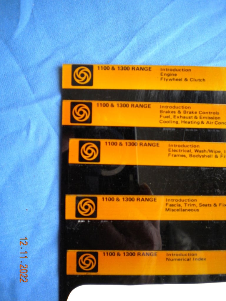 Parts Fiche - BL 1100 & 1300 Vehicle Range