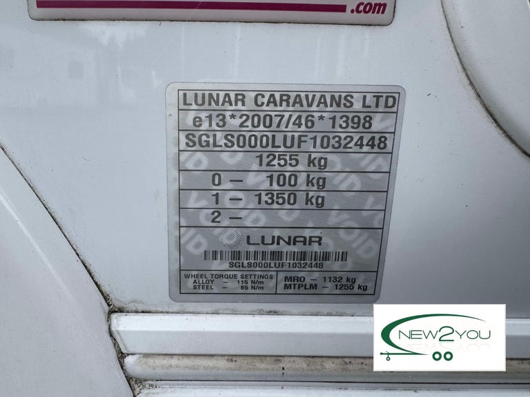 2015 Lunar ULTIMA 470 2 Berth Caravan - STOCK E110