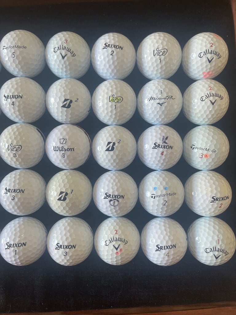 Box of 50 Top Quality Mixed Brand Golf Balls
