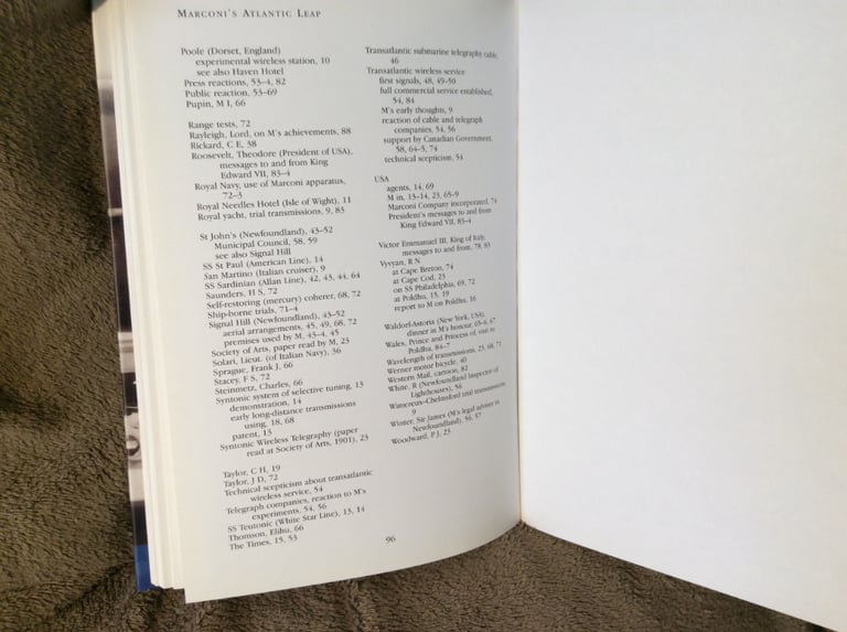 Radio Book.  Marconi’s Atlantic Leap by  Gordon  Bussey