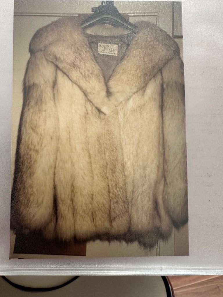 image for BLUE FOX JACKET AS NEW ( SIZE 10/12)