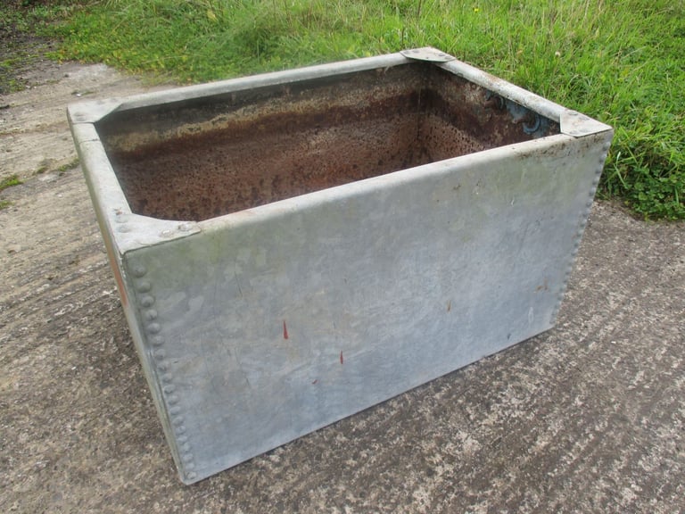 image for Galvanised riveted tank planter