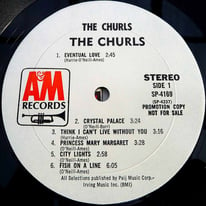 THE CHURLS - US 1968 White Label Promo A&M Records \ Canadian Garage Psych [please read]