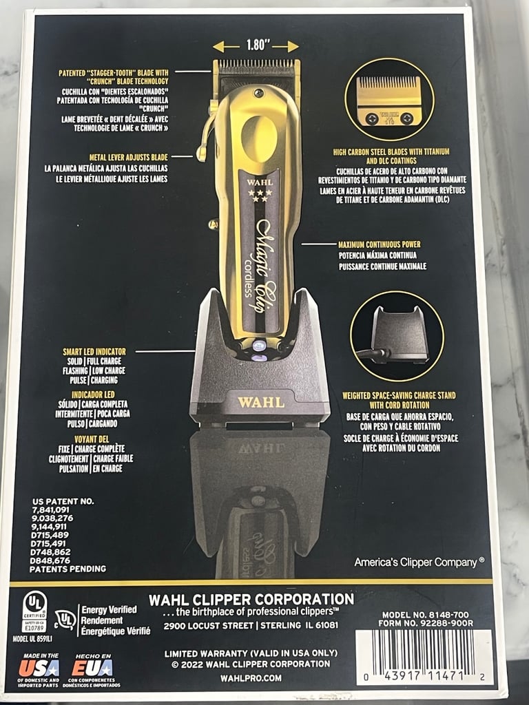 Wahl Cordless Gold Magic Clip