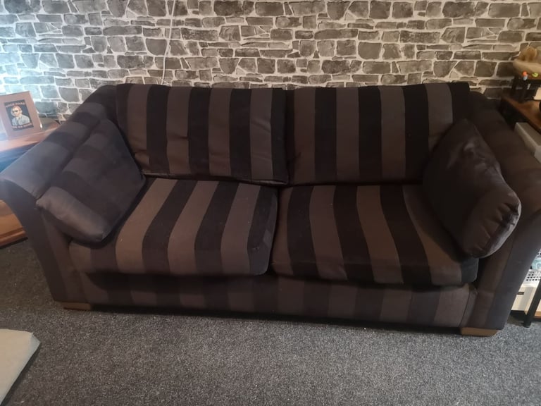 image for 3 seater black couch