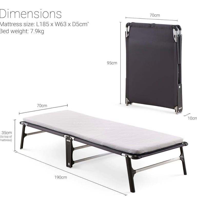 image for Portable folded camping bed