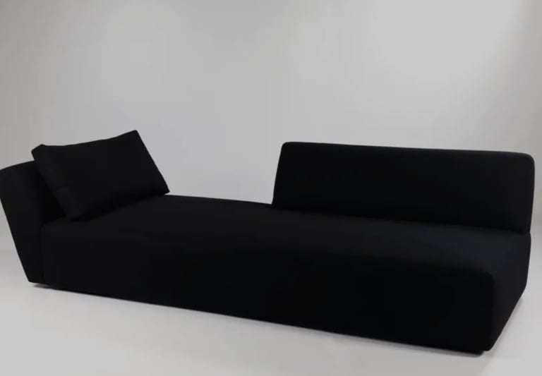 image for Verzelloni Itaca Design sofa/sleeper, Anthracite Wool washable cover