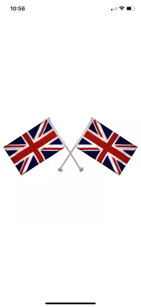 New x2 Union Jack Car Flags