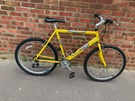 mountain bike Raleigh yellow bicycle Serviced 22 inch frame 
