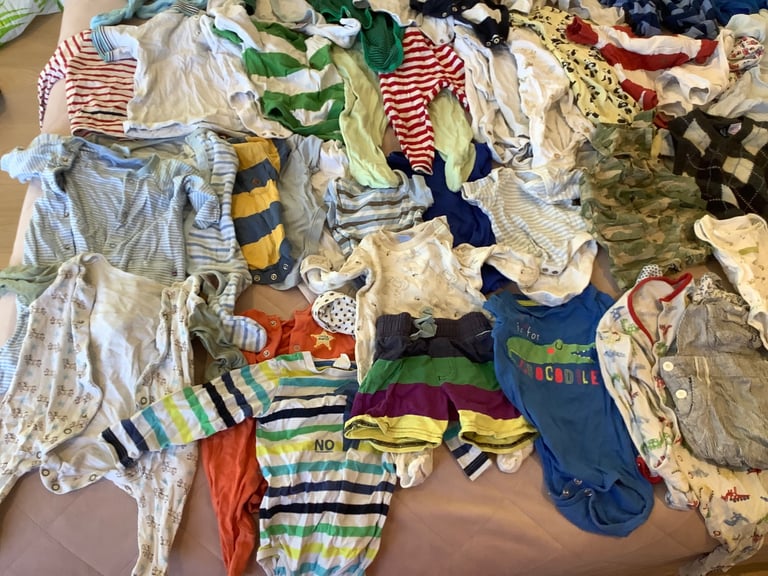 74 Items Baby Boy Clothes Bundle Age 0-3,3-6,6-9,9-12, 12-18 Months and 2 years