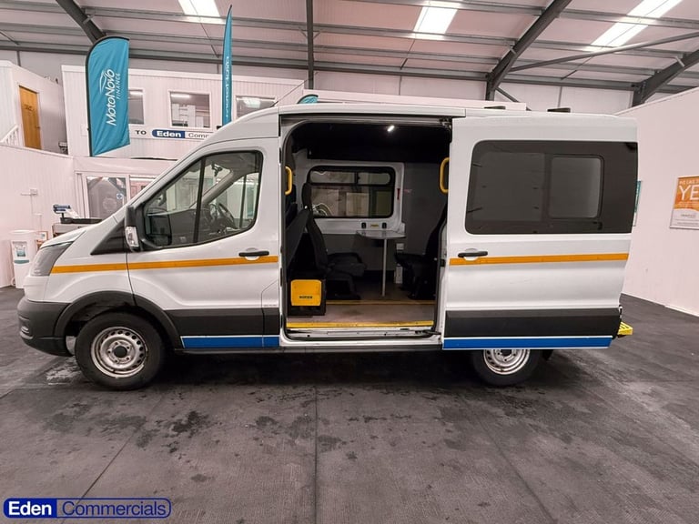 2021 21 FORD TRANSIT 2.0 350 ECOBLUE L2 H2 CREW WELFARE VAN MESS VAN 6 SEATER