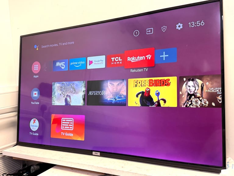 55” Android TCL 4K Smart   WiFi Ultra Hd led tv   Excellent condition-  Wall Mountable Only