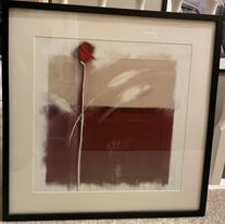 Single Red Rose frame print