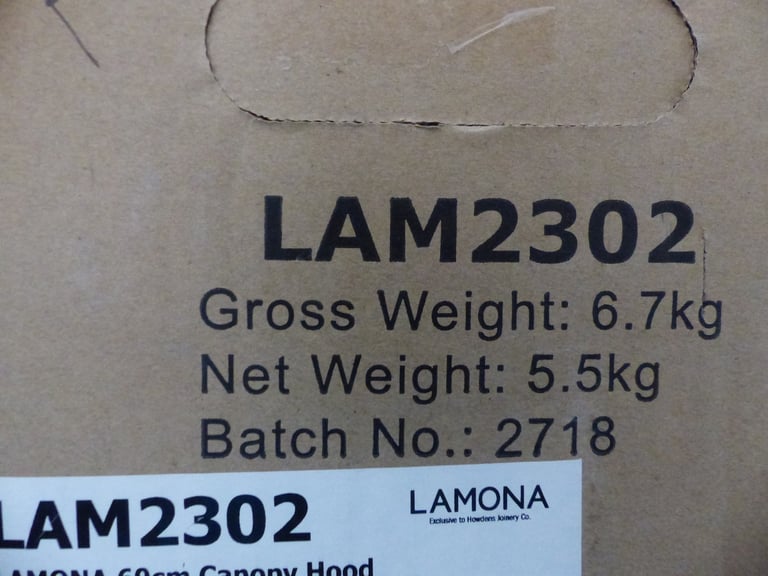 Lamona 2302 cooker canopy 60cm New Still in packaging