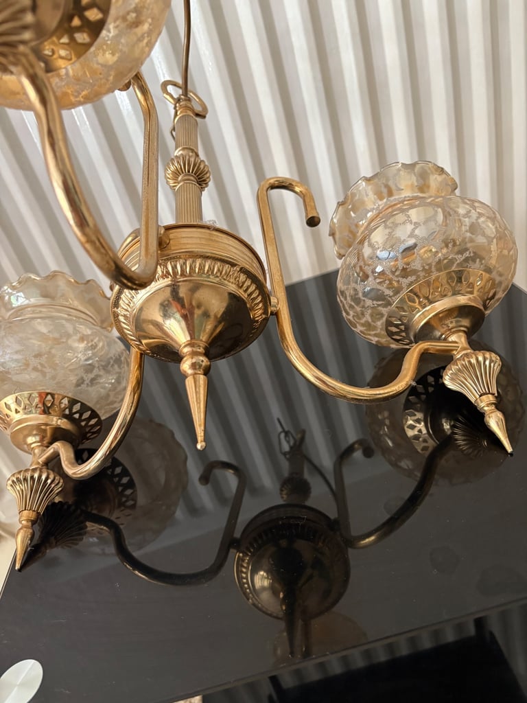 image for Antique brass ceiling light 