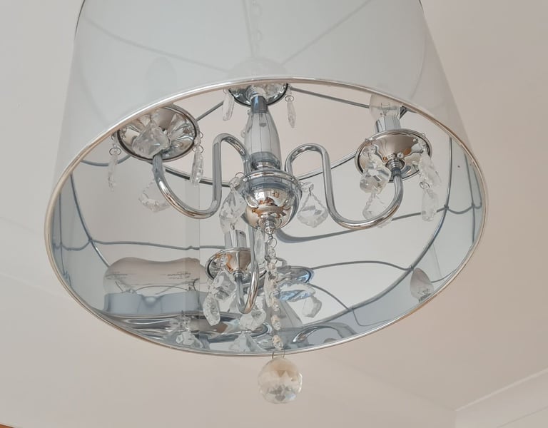 image for Chrome chandelier  with shade