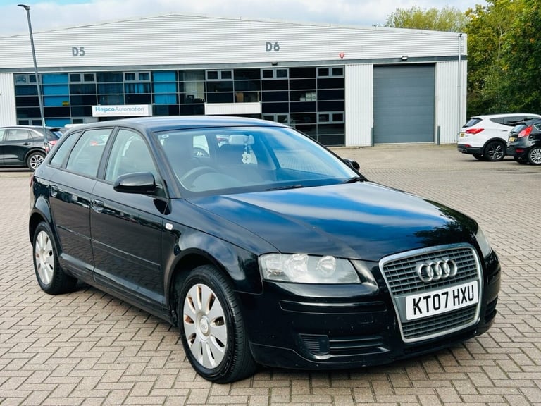 AUDI A3 1.9 TD SPECIAL EDITION SPORTBACK 5 DOOR DIESEL MANUAL 140 2007 BLACK