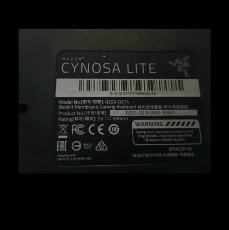 Razer Cynosa Lite keyboard