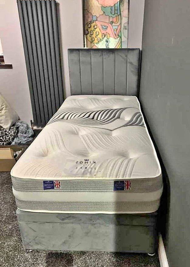 image for Single Divan Bed & Mattress Optional 2x Drawers – Comfortable Mattress Today Delivery | COD **