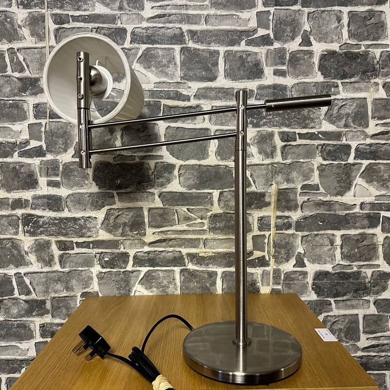 Adjustable Modern Table Lamp with White Shade