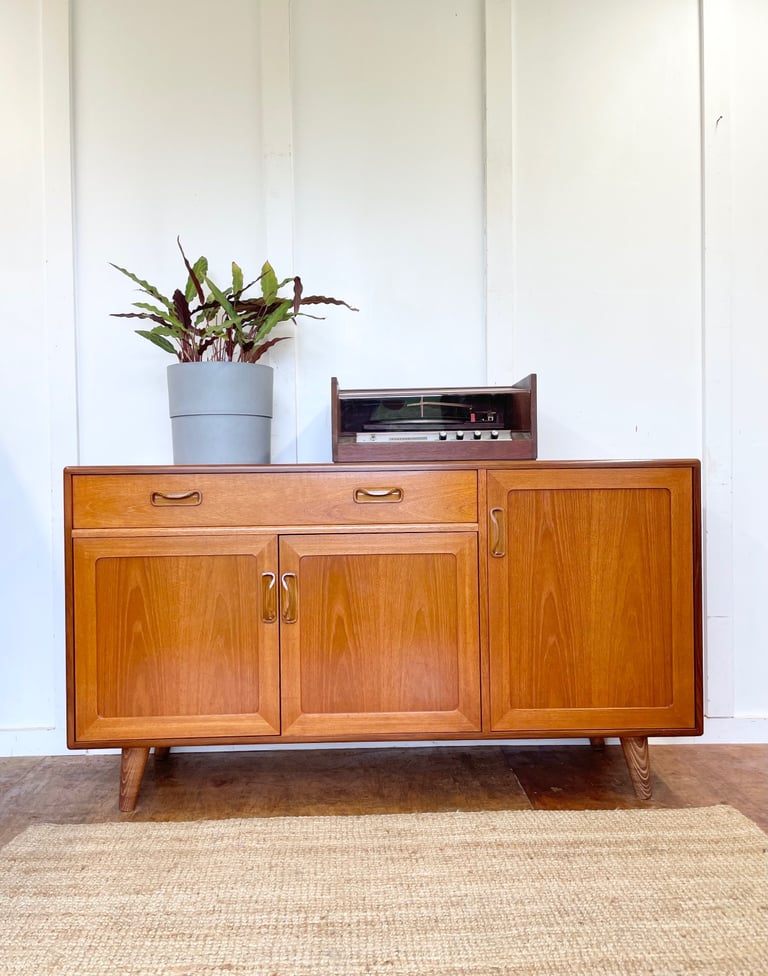image for G Plan Fresco teak sideboard vintage Mcintosh era retro record vinyl cabinet 🚚