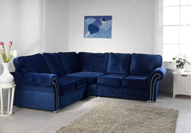 image for 🌹❤Luxuries brand new 3 seater corner sofa 2 seater ashwin velvet sofa