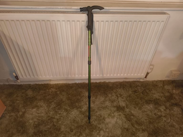 image for Green Aluminium Shock Absorber Walking Stick - Adjustable Cane - 90 cm